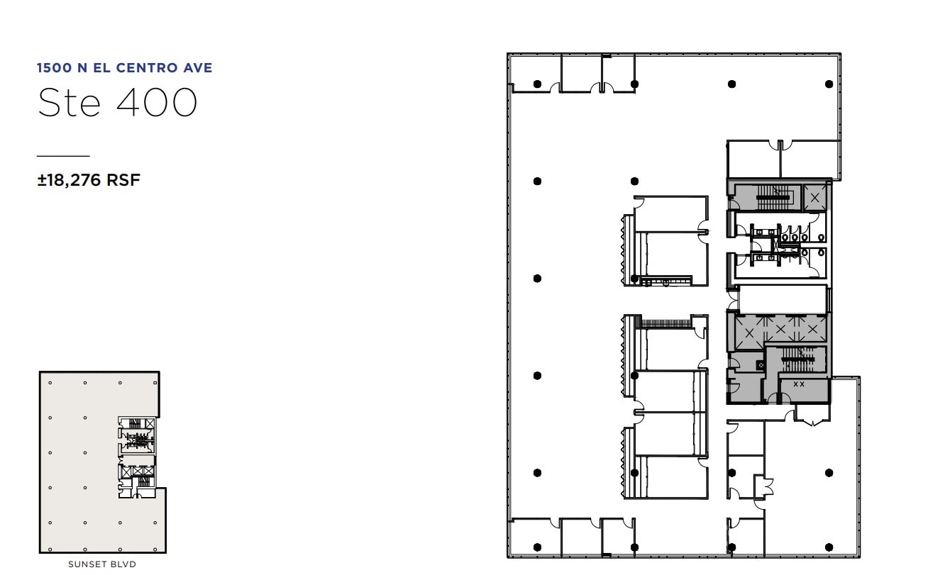 1500 N El Centro Ave, Los Angeles, CA à louer Plan d’étage– Image 1 sur 1