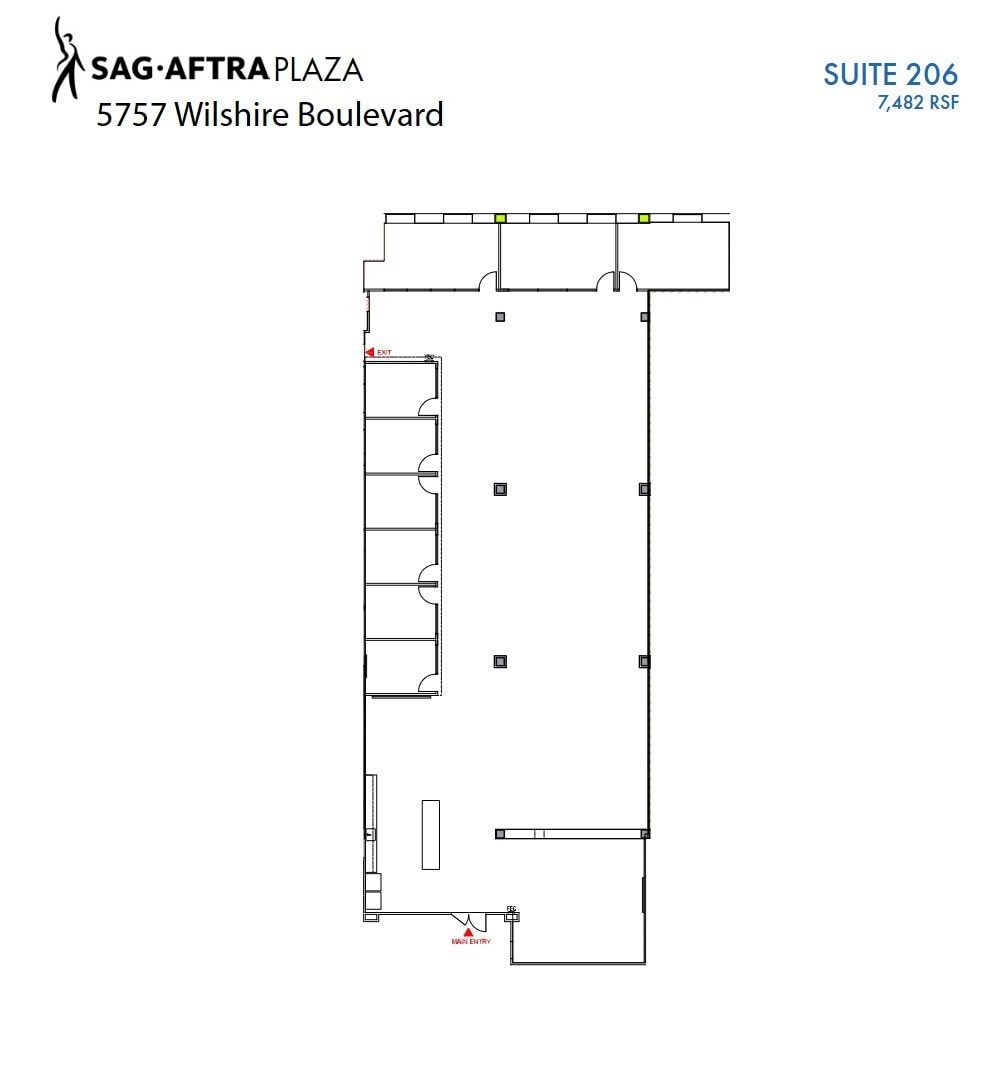 5757 Wilshire Blvd, Los Angeles, CA à louer Plan d’étage– Image 1 sur 1