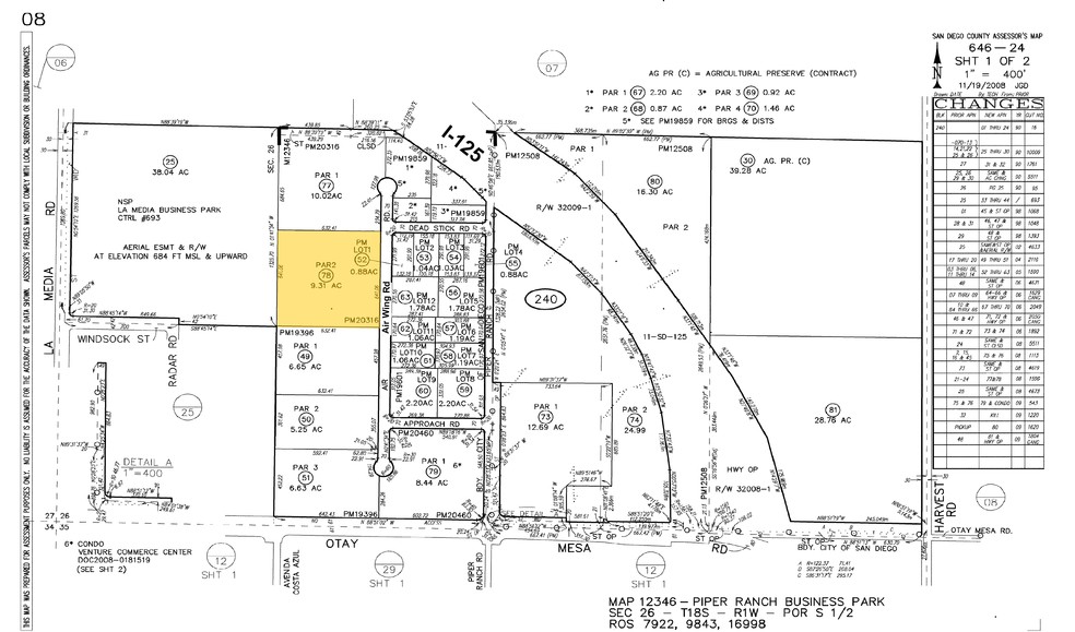 1320 Air Wing Rd, San Diego, CA à louer - Plan cadastral – Image 2 sur 10