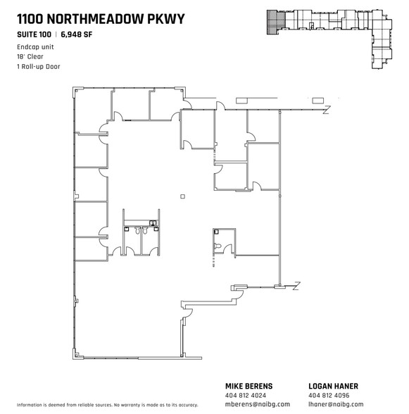 1100 Northmeadow Pky, Roswell, GA à louer - Plan d’étage – Image 2 sur 2