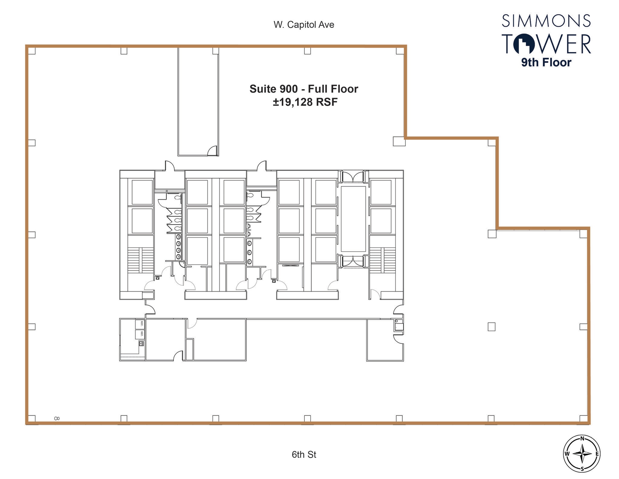 425 W Capitol Ave, Little Rock, AR à louer Plan d’étage– Image 1 sur 1