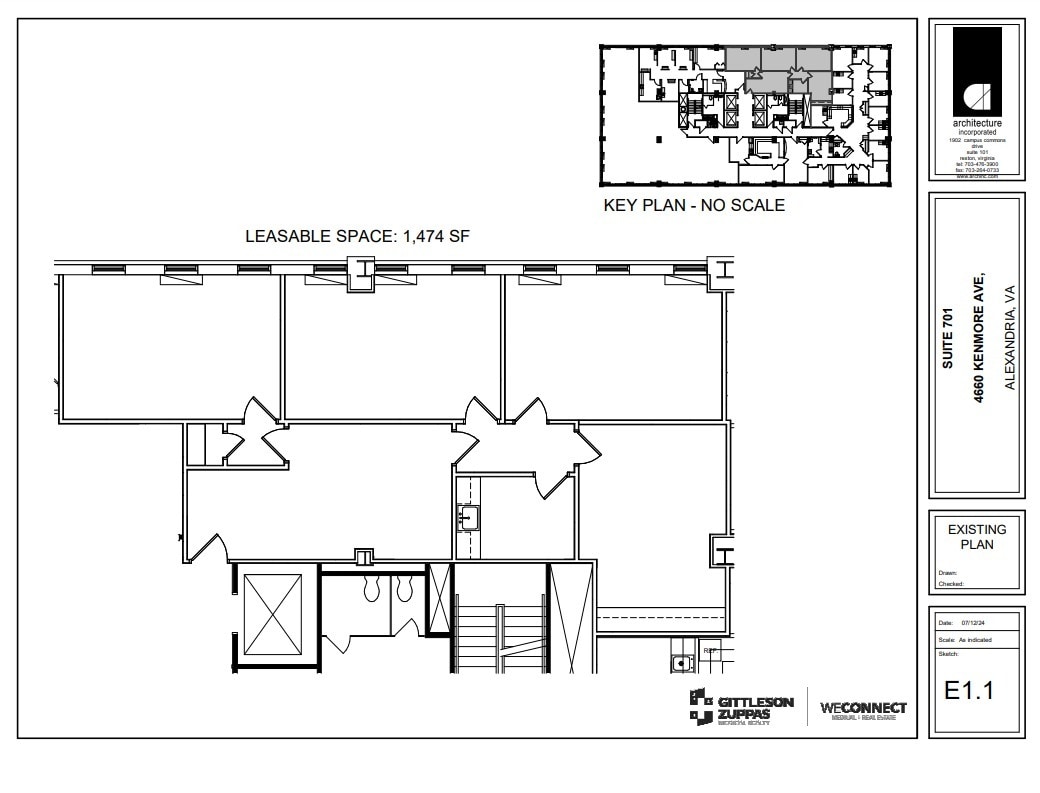 4660 Kenmore Ave, Alexandria, VA à louer Plan d’étage– Image 1 sur 1