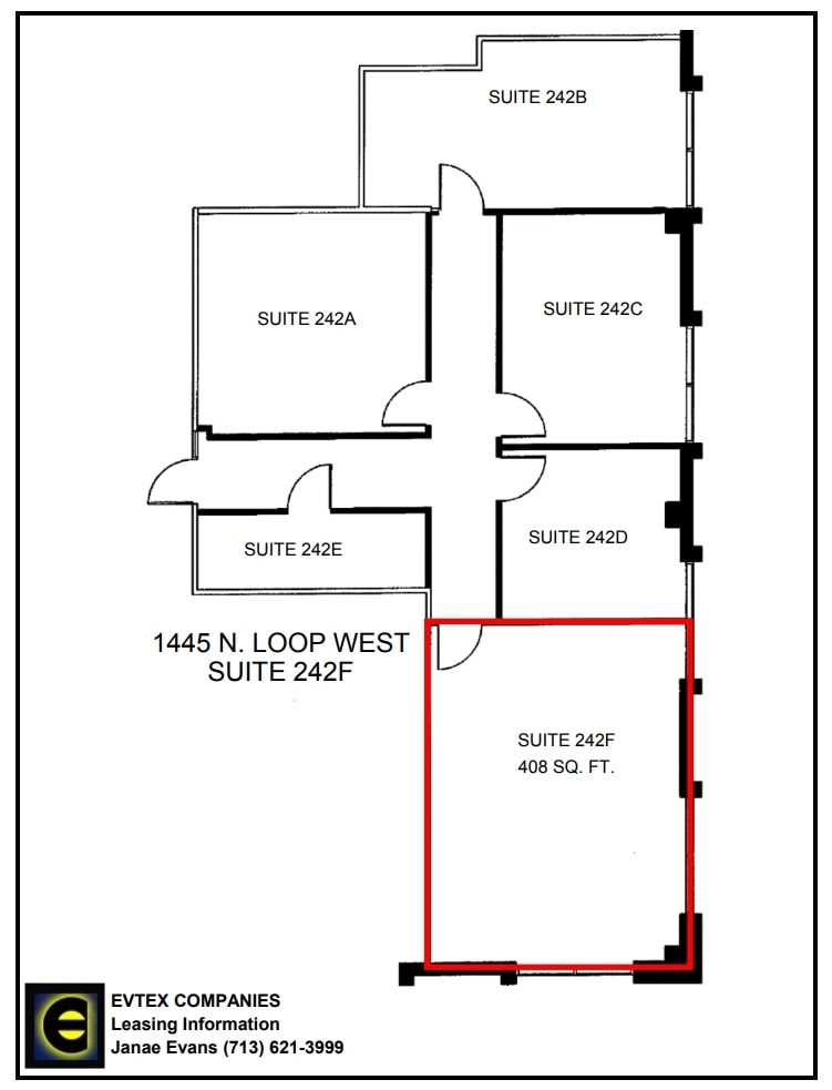 1445 North Loop W, Houston, TX à louer Plan d’étage– Image 1 sur 1