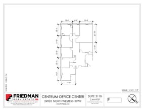 24901 Northwestern Hwy, Southfield, MI à louer Plan d’étage– Image 1 sur 2