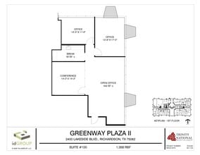 2400 Lakeside Blvd, Richardson, TX à louer Plan d’étage– Image 2 sur 2