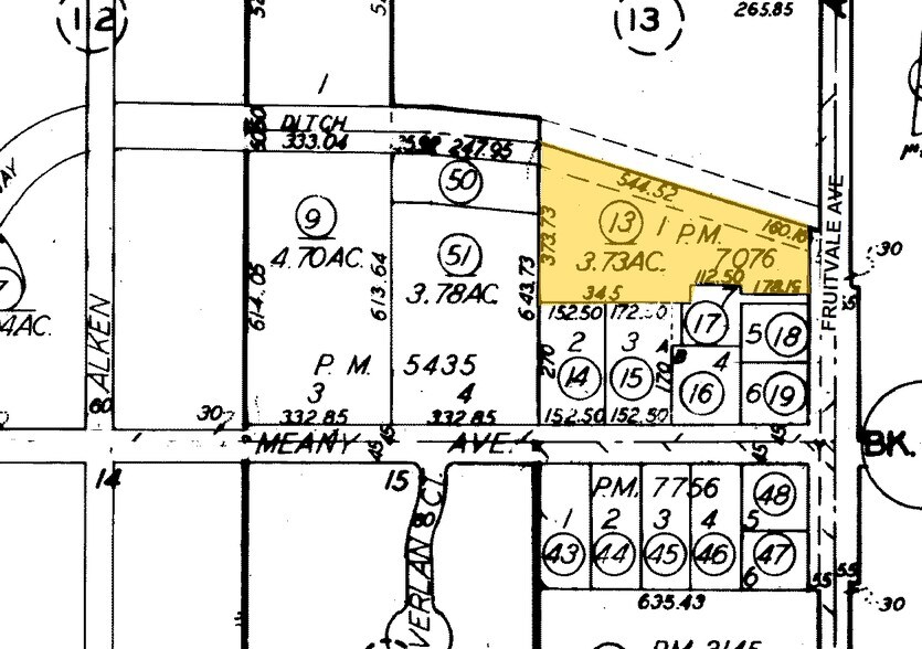 3951 Fruitvale Ave, Bakersfield, CA à vendre - Plan cadastral – Image 3 sur 3