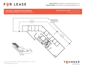524 E Lamar Blvd, Arlington, TX à louer Plan d’étage– Image 2 sur 2