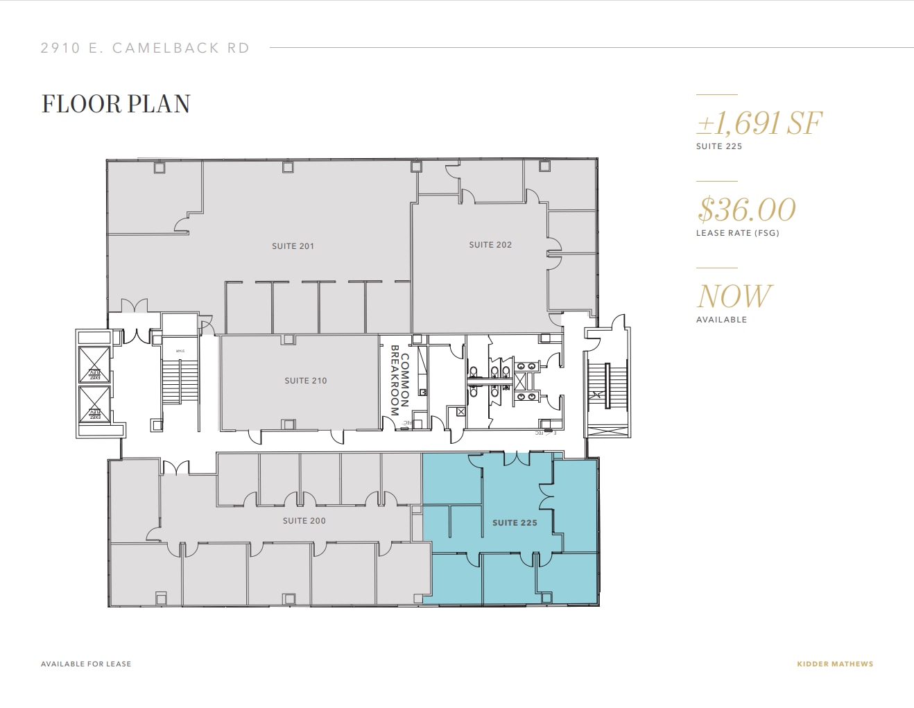 2901 E Camelback Rd, Phoenix, AZ à louer Plan d’étage– Image 1 sur 1