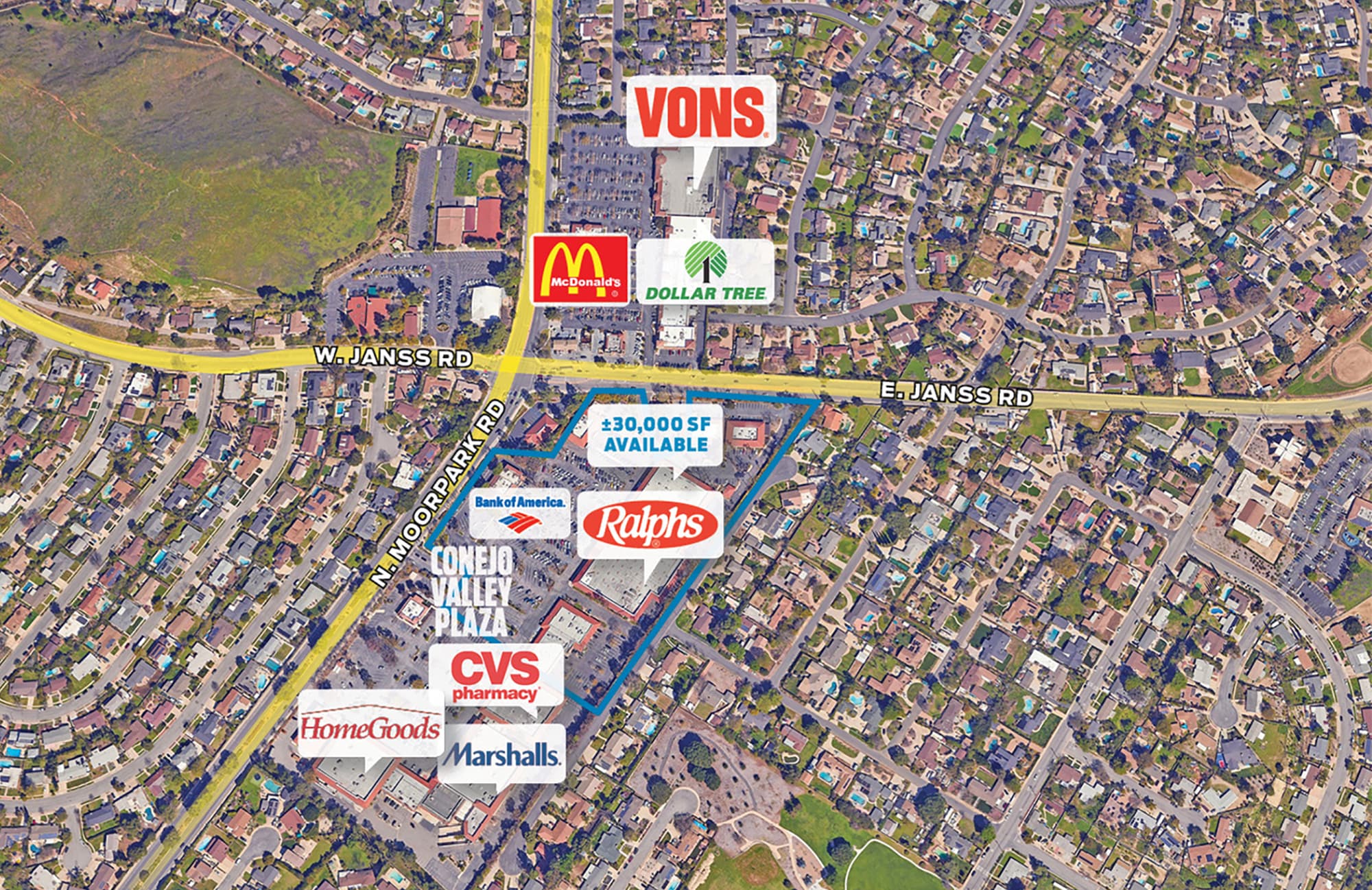 1300-1530 N Moorpark Rd, Thousand Oaks, CA à louer Aérien– Image 1 sur 3