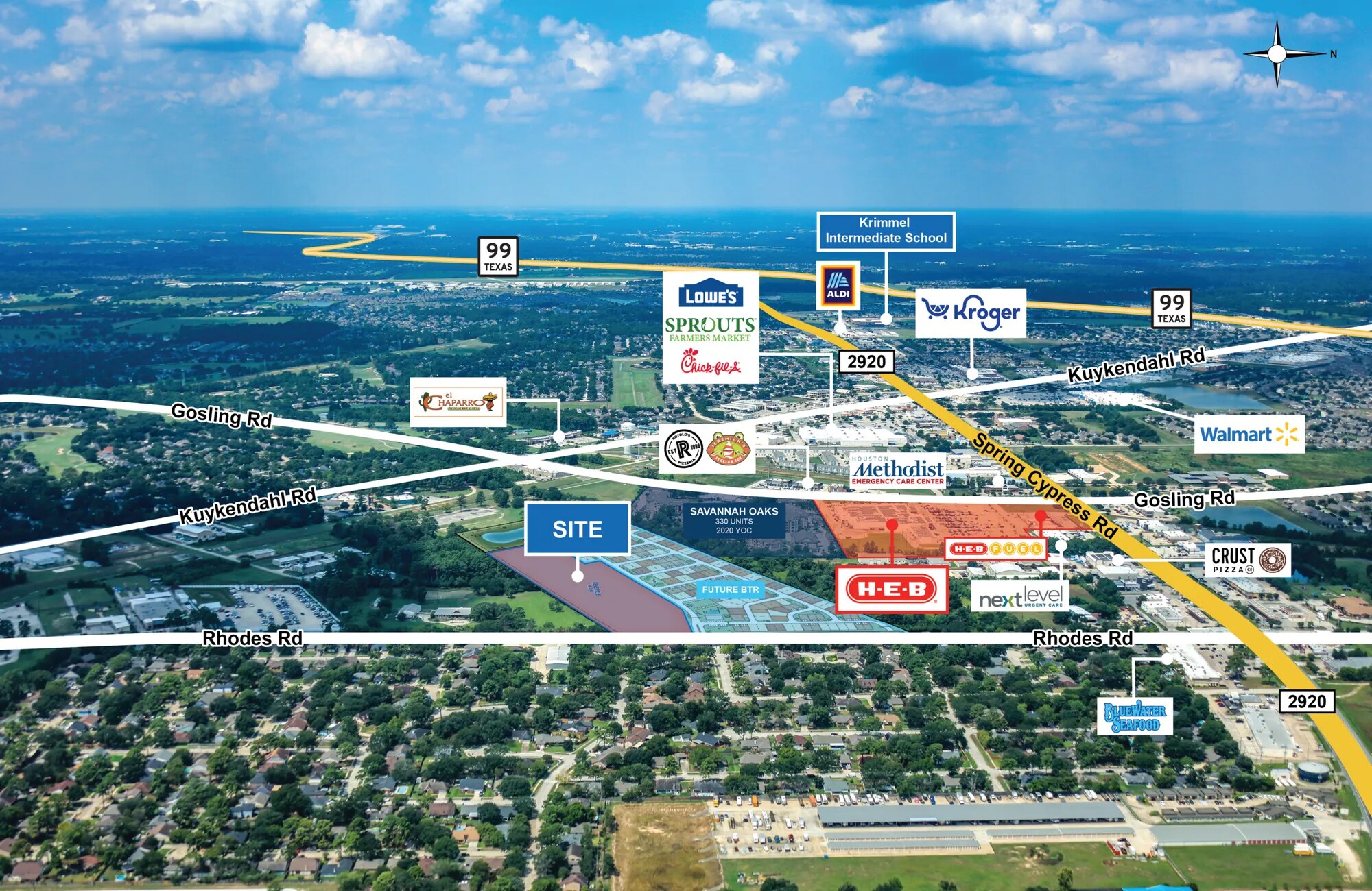 20817 Rhodes Rd, Spring, TX à vendre Aérien– Image 1 sur 3