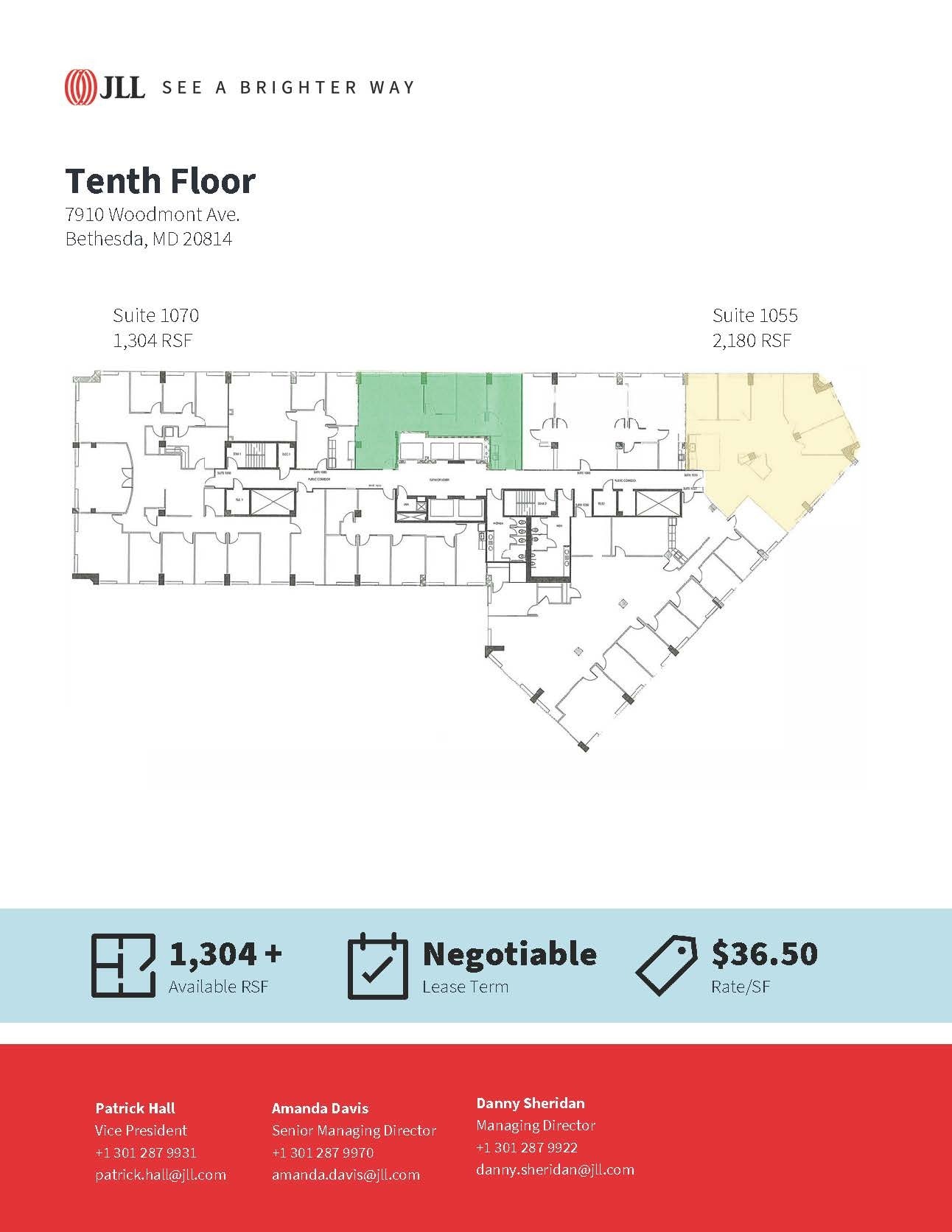 7910 Woodmont Ave, Bethesda, MD à louer Plan d’étage– Image 1 sur 1