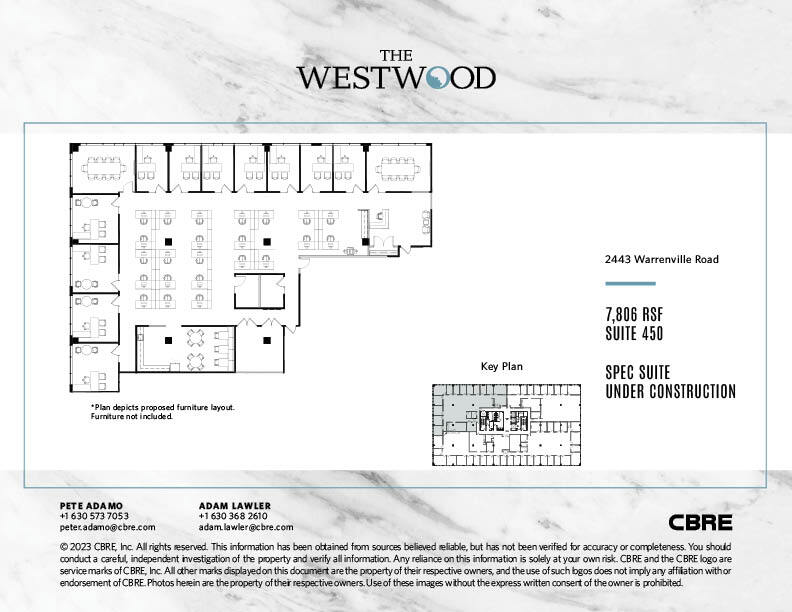 2443 Warrenville Rd, Lisle, IL à louer Plan d’étage– Image 1 sur 1