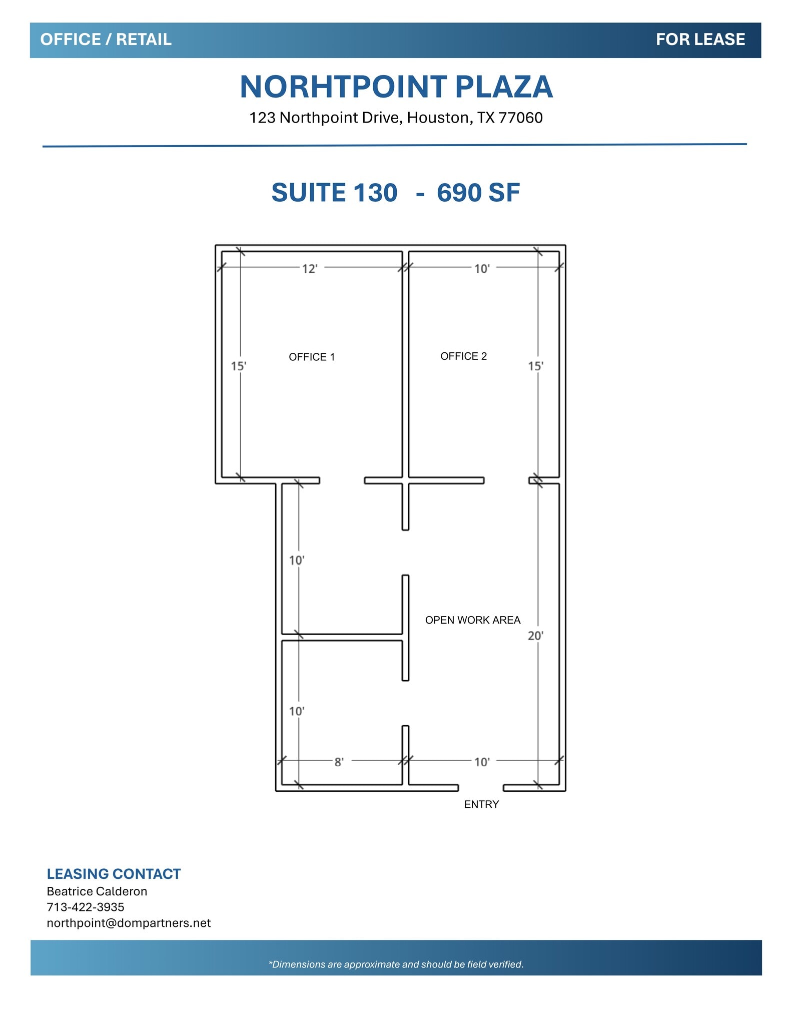 123 Northpoint Dr, Houston, TX à louer Plan de site– Image 1 sur 1