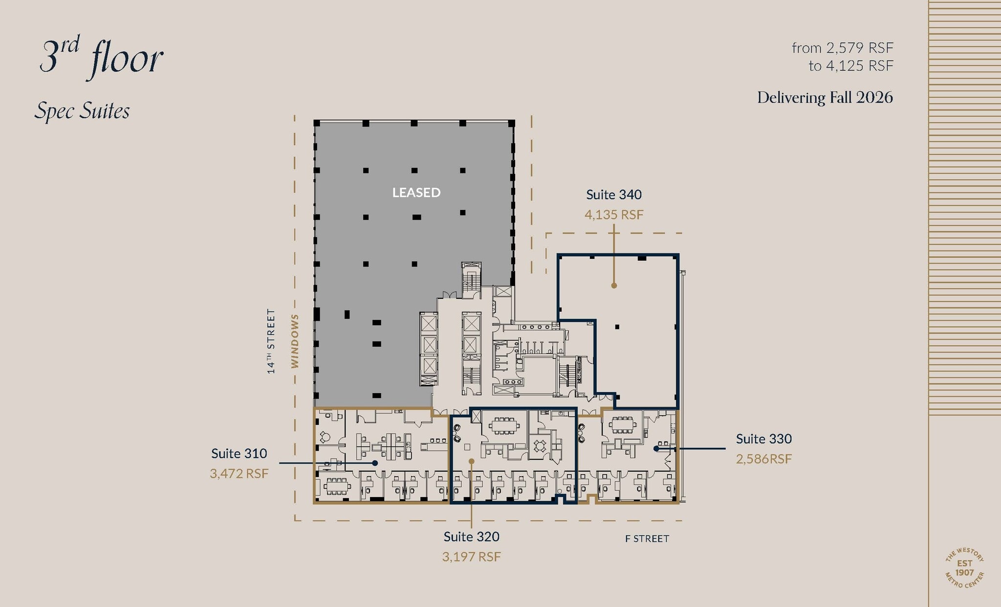 607 14th St NW, Washington, DC à louer Plan d’étage– Image 1 sur 6