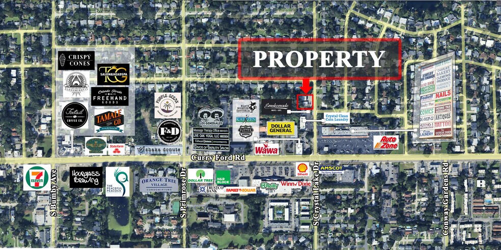 1318-1320 S Crystal Lake Dr, Orlando, FL à louer - Aérien – Image 3 sur 4