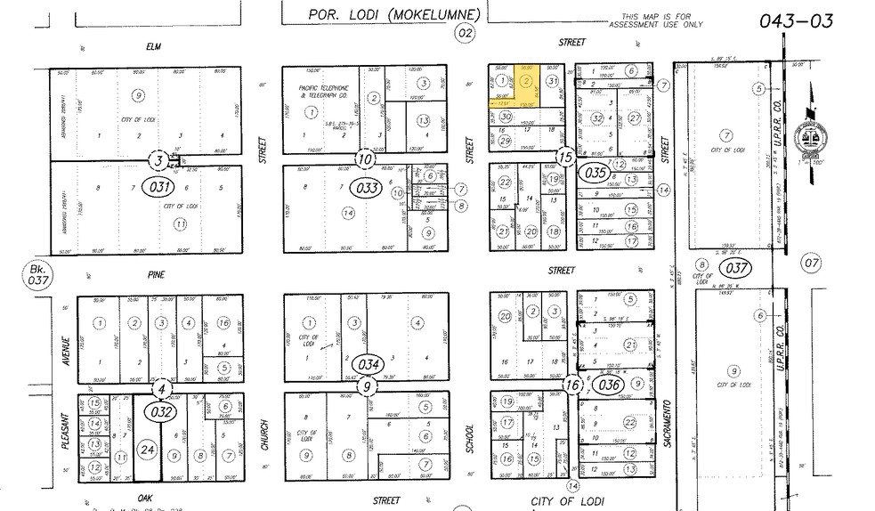 24 W Elm St, Lodi, CA à louer - Plan cadastral – Image 2 sur 5