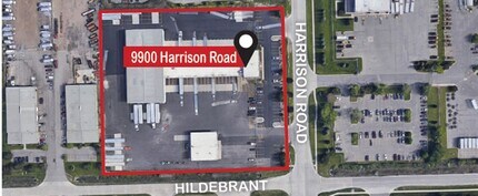 9900 Harrison, Romulus, MI - Vue aérienne vue de carte