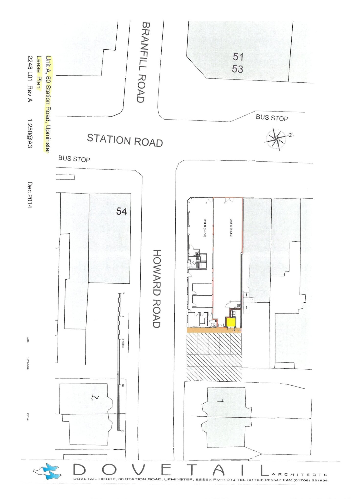 60C Station, Upminster à louer Plan de site– Image 1 sur 2