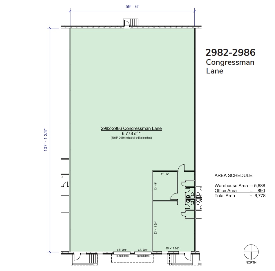 2970-2990 Congressman Ln, Dallas, TX à vendre Plan d’étage– Image 1 sur 1