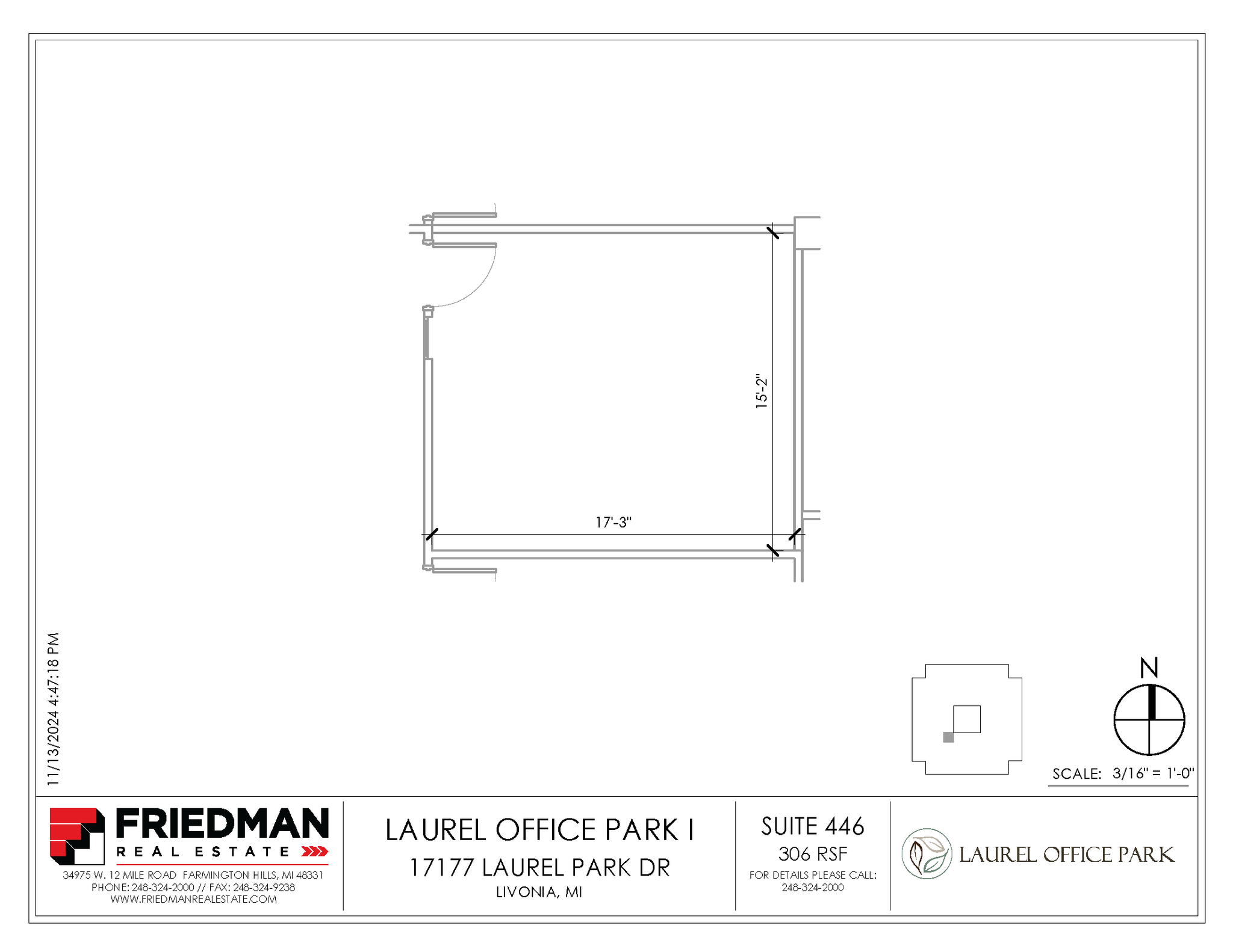 17177 N Laurel Park Dr, Livonia, MI à louer Plan d’étage– Image 1 sur 2
