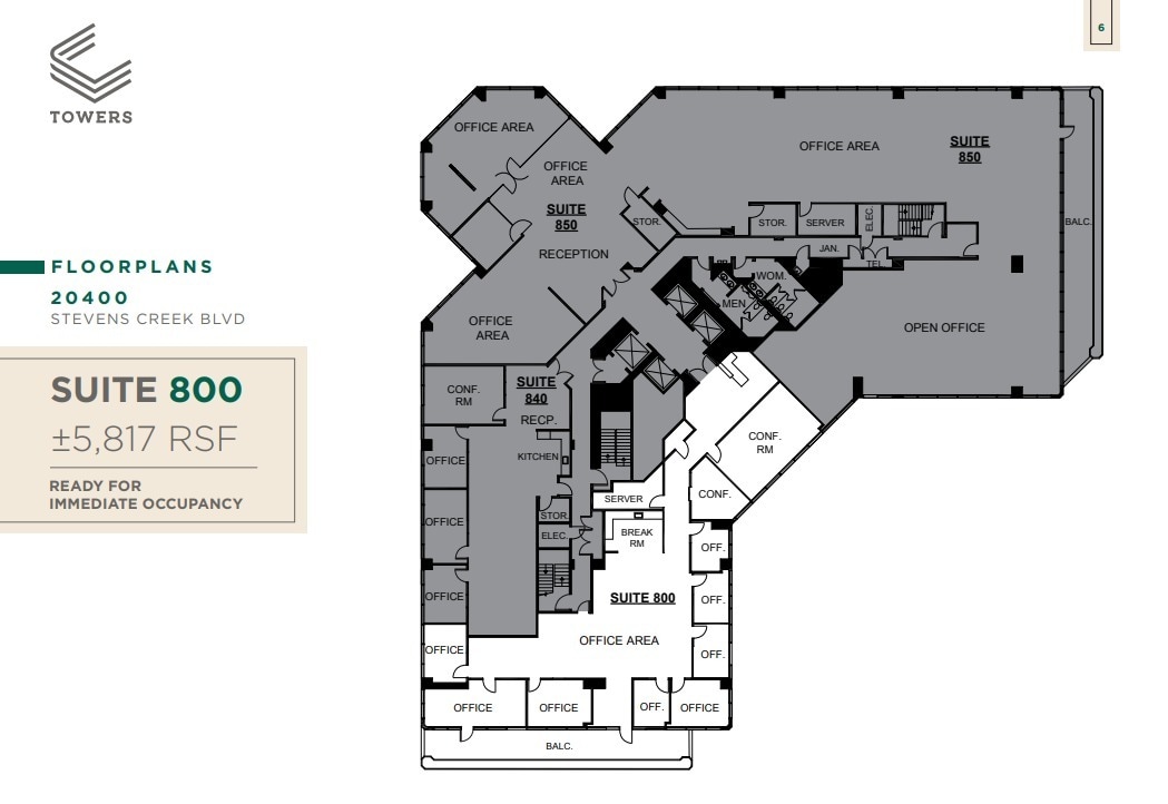 20400 Stevens Creek Blvd, Cupertino, CA à louer Plan d’étage– Image 1 sur 1