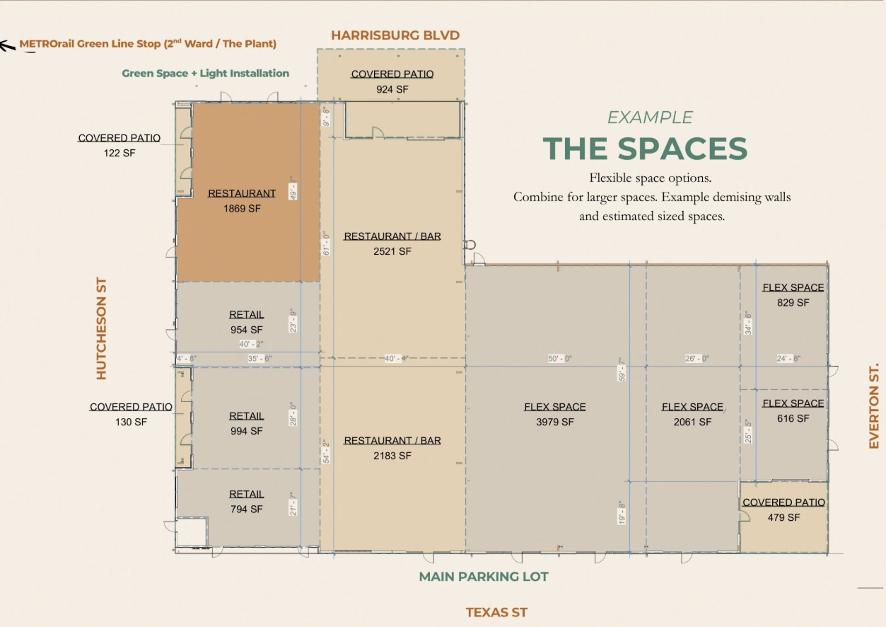 3600 Harrisburg Blvd, Houston, TX à louer Plan d’étage– Image 1 sur 1