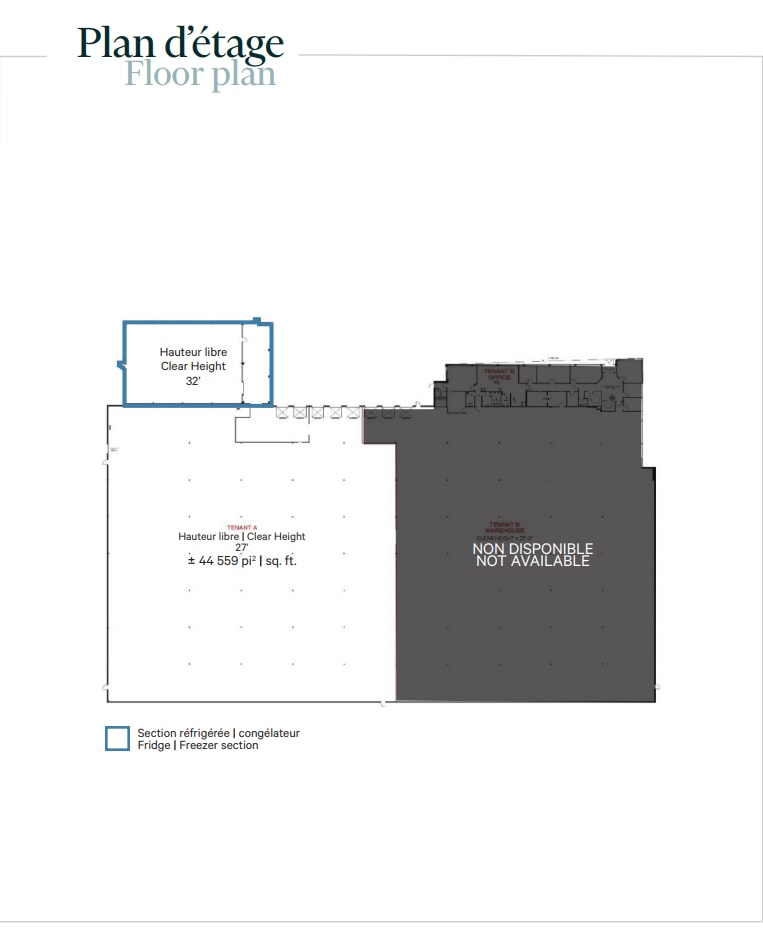 9050 De L'invention, Montréal, QC à louer Plan d’étage– Image 1 sur 1
