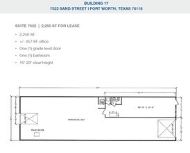 2501-2519 Gravel Dr, Fort Worth, TX à louer Plan d’étage– Image 1 sur 1