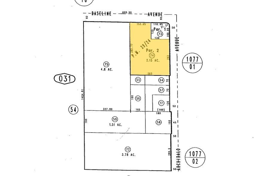 Archibald Ave, Rancho Cucamonga, CA à louer - Plan cadastral – Image 2 sur 4