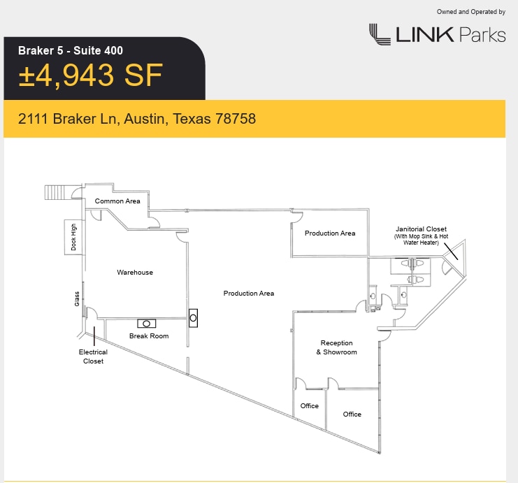 2111 Braker Ln, Austin, TX à louer Plan d’étage– Image 1 sur 1