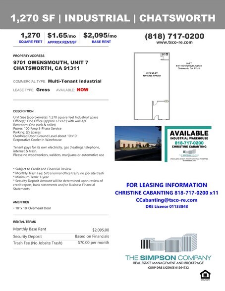 9705 Owensmouth Ave, Chatsworth, CA à louer - Photo de l’immeuble – Image 2 sur 5
