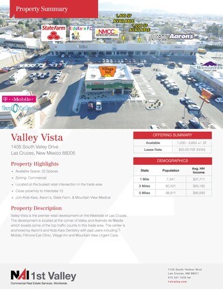 Plus de détails pour 1405 S Valley Dr, Las Cruces, NM - Local commercial à louer