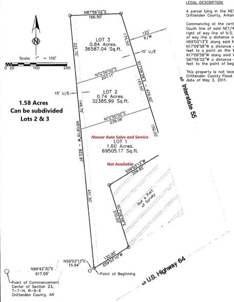 I-55 & US Hwy 64, Marion, AR à vendre - Autre – Image 2 sur 2
