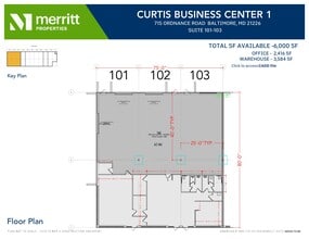 713 E Ordnance Rd, Baltimore, MD à louer Plan d’étage– Image 1 sur 1