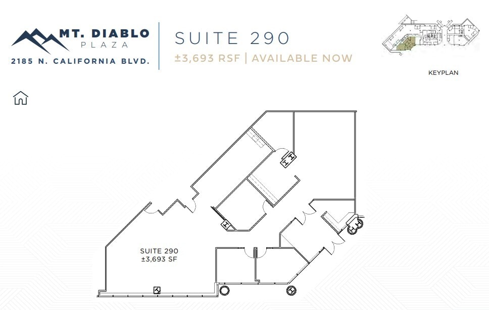 2185 N California Blvd, Walnut Creek, CA à louer Plan d’étage– Image 1 sur 1