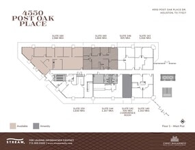 4550 Post Oak Place Dr, Houston, TX à louer Plan d’étage– Image 1 sur 1