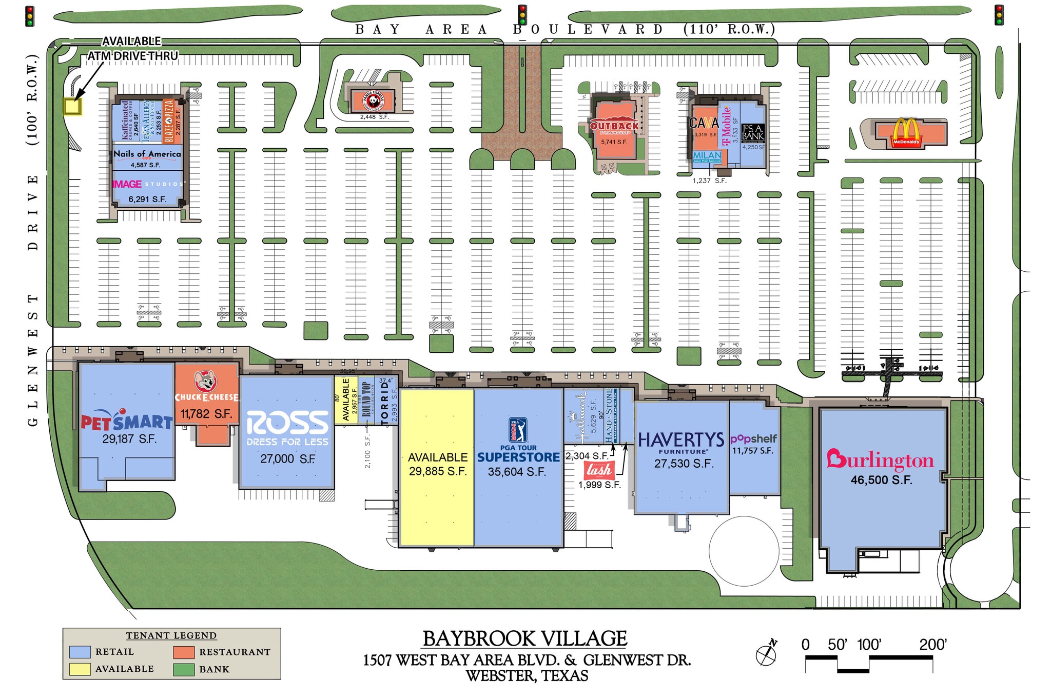 1501-1549 W Bay Area Blvd, Webster, TX à louer Plan de site– Image 1 sur 1