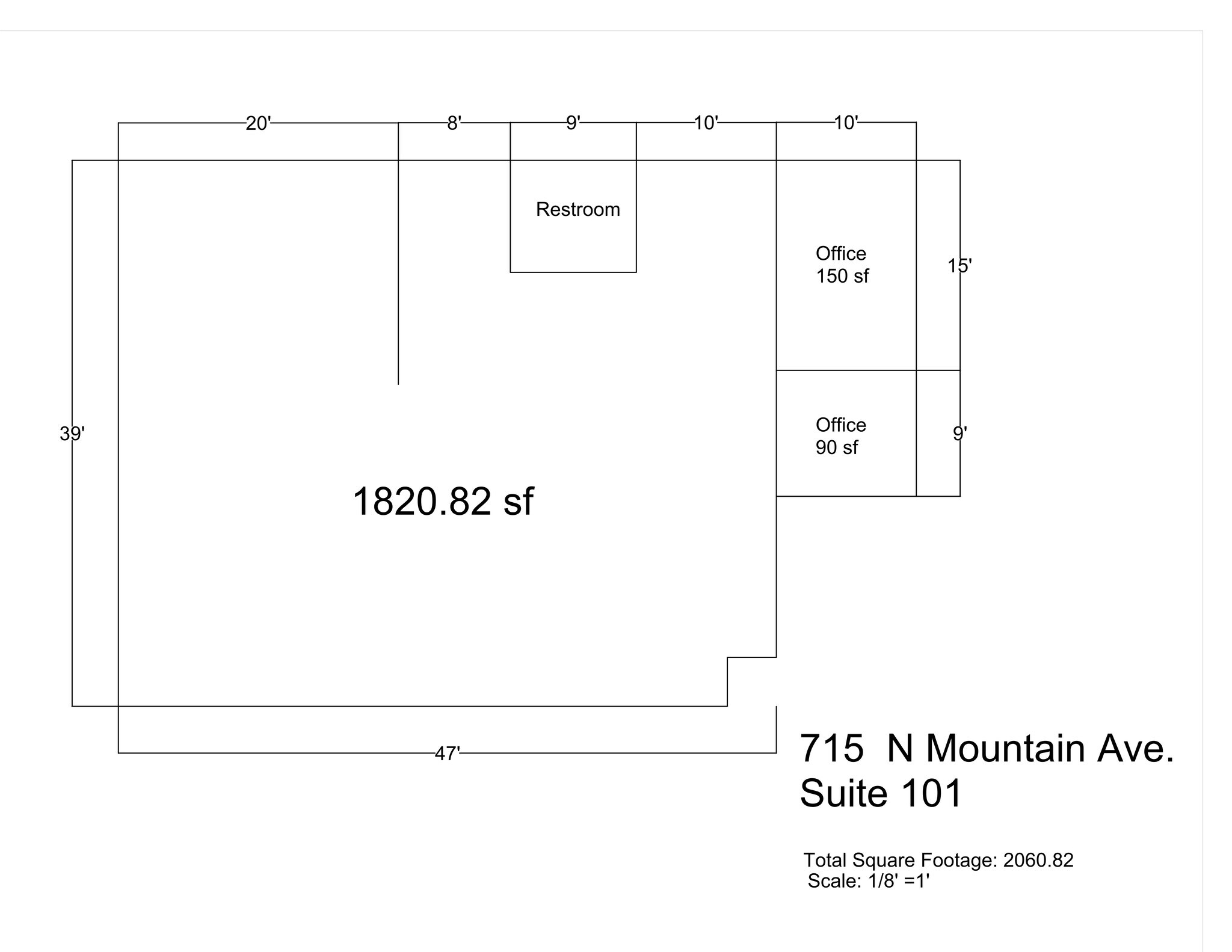 715 N Mountain Ave, Upland, CA à louer Plan de site– Image 1 sur 1