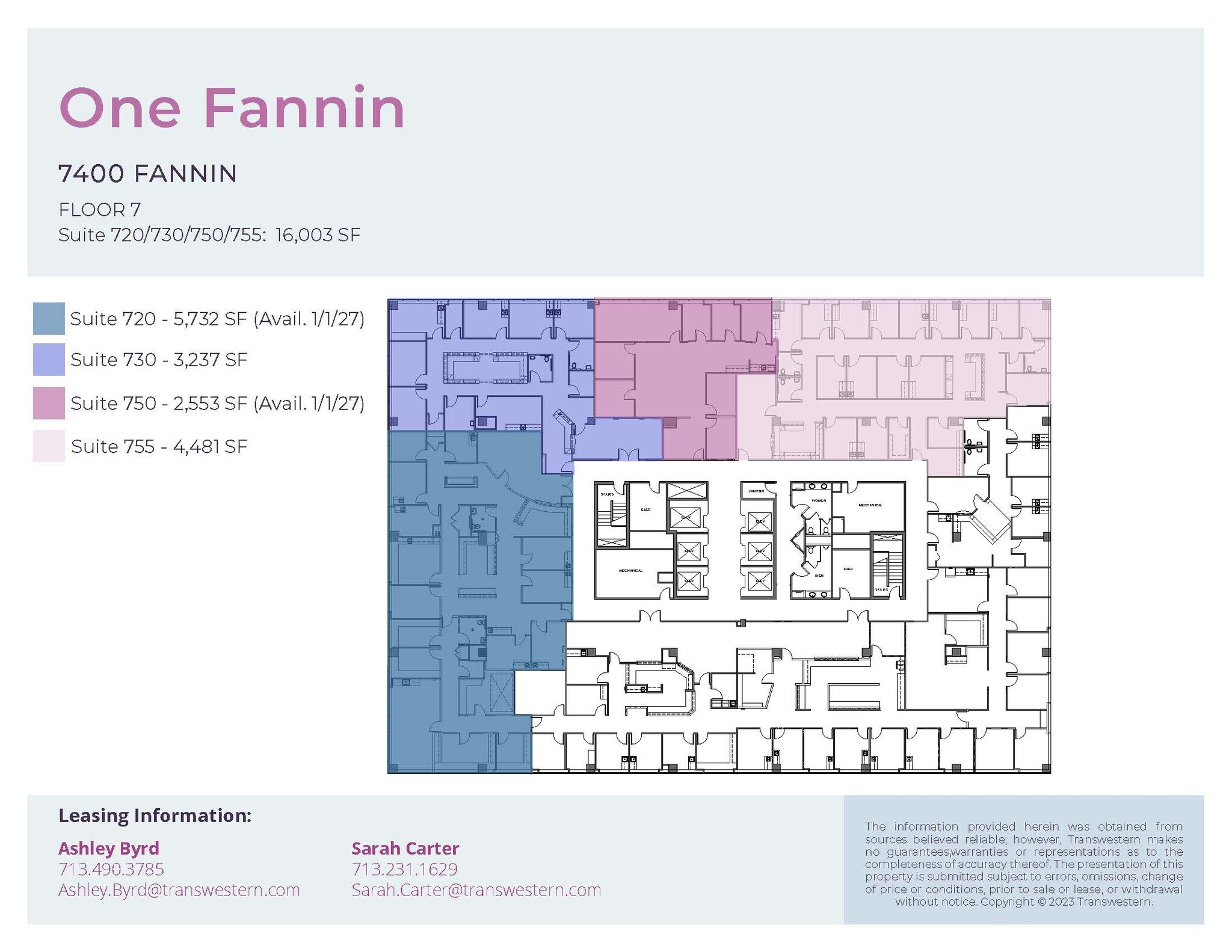 7400 Fannin St, Houston, TX à louer Plan d’étage– Image 1 sur 1