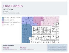 7400 Fannin St, Houston, TX à louer Plan d’étage– Image 1 sur 1
