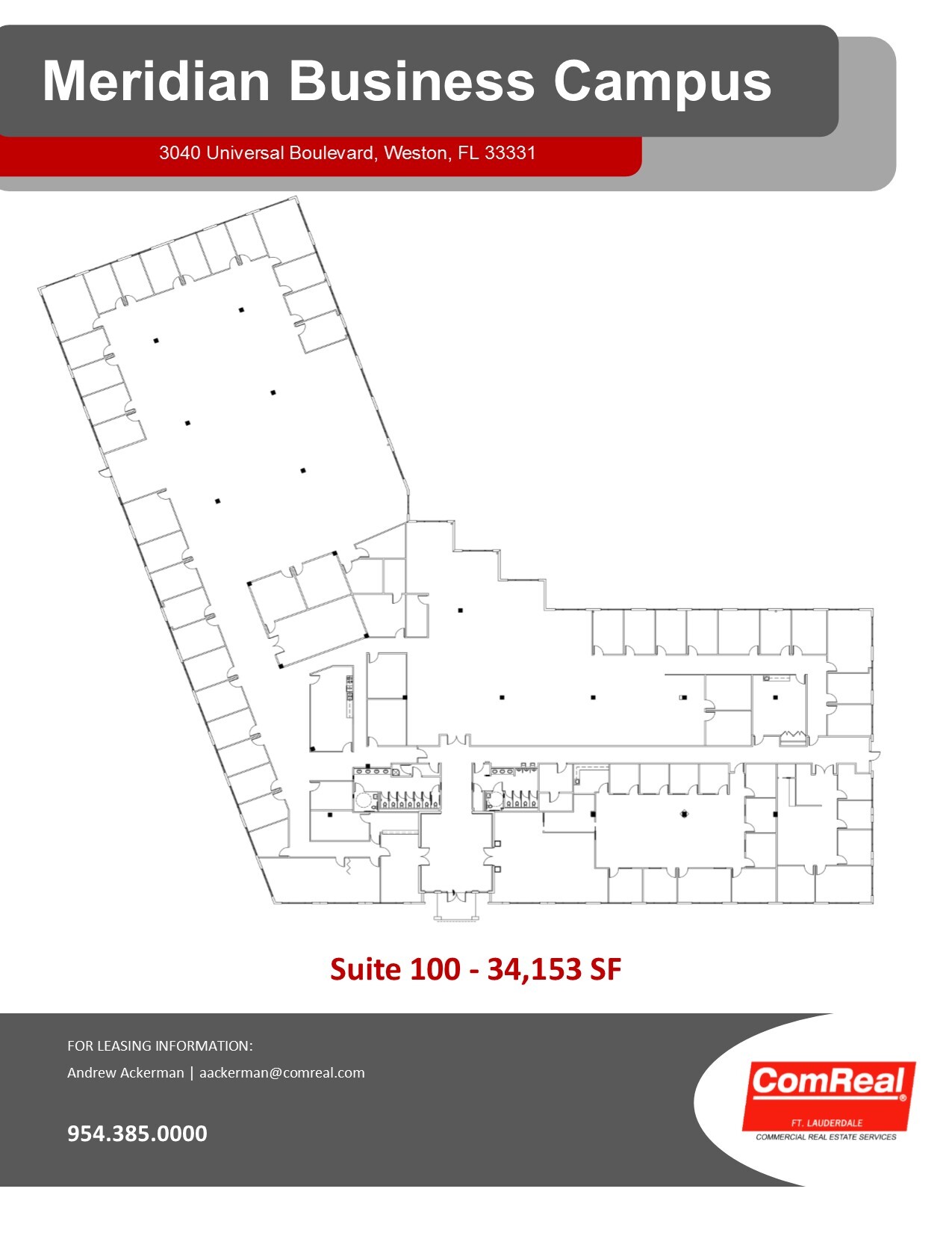 3040 Universal Blvd, Weston, FL à louer Plan d’étage– Image 1 sur 2