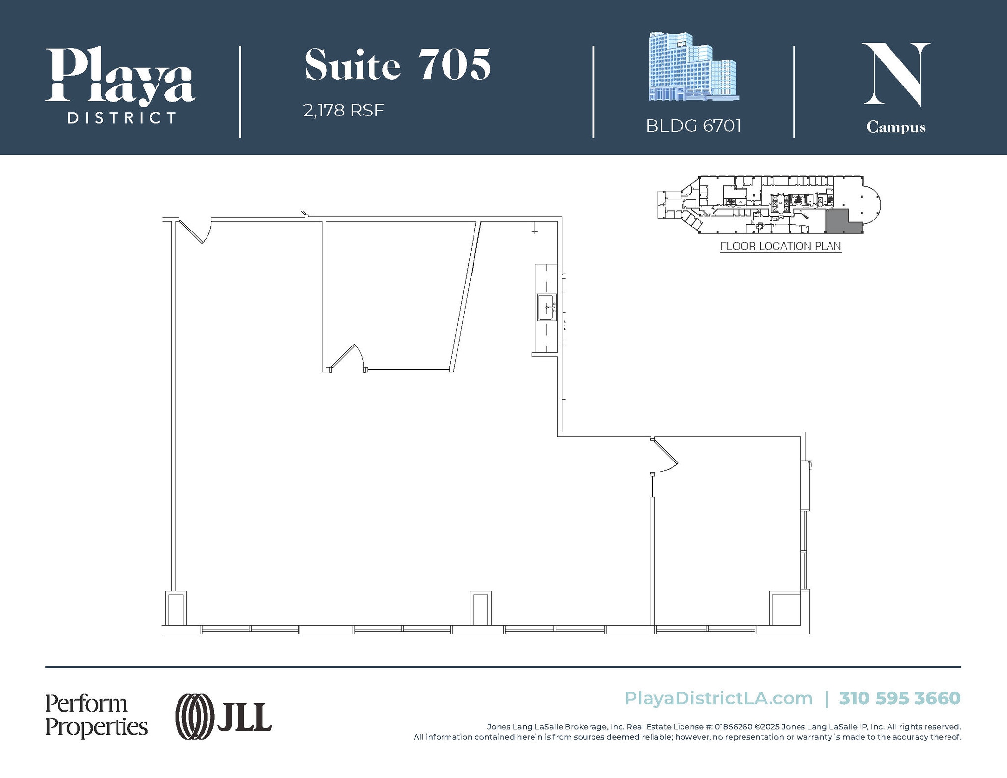6100 Center Dr, Los Angeles, CA à louer Plan d’étage– Image 1 sur 1