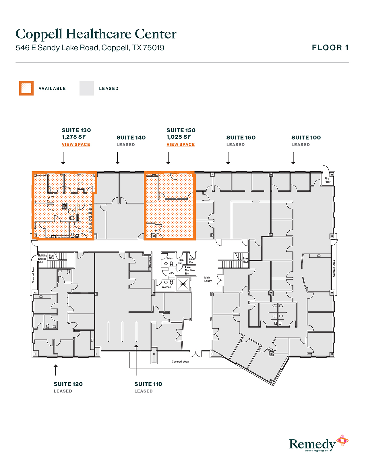546 E Sandy Lake Rd, Coppell, TX à louer Plan d’étage– Image 1 sur 1