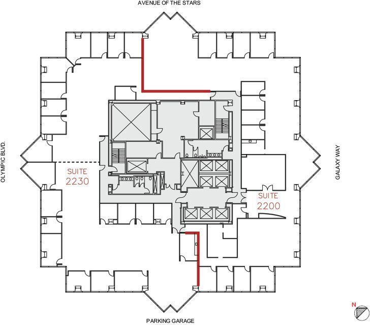 2121 Avenue of the Stars, Century City, CA à louer Plan d’étage– Image 1 sur 1