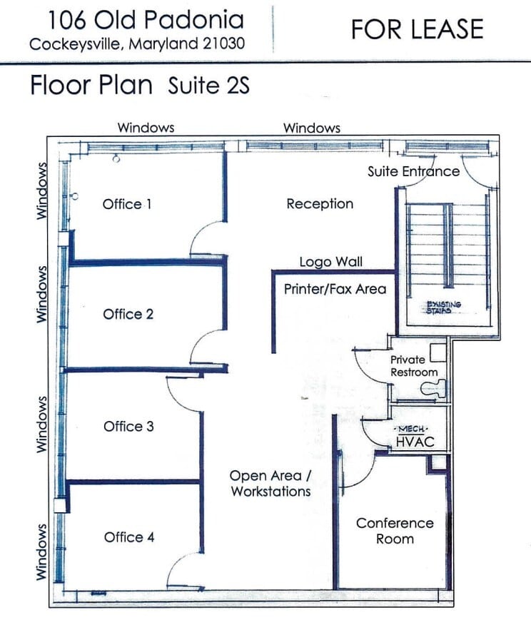 106 Old Padonia Rd, Timonium, MD à louer Plan d’étage– Image 1 sur 1