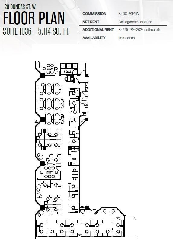 595 Bay St, Toronto, ON à louer Plan d’étage– Image 1 sur 1