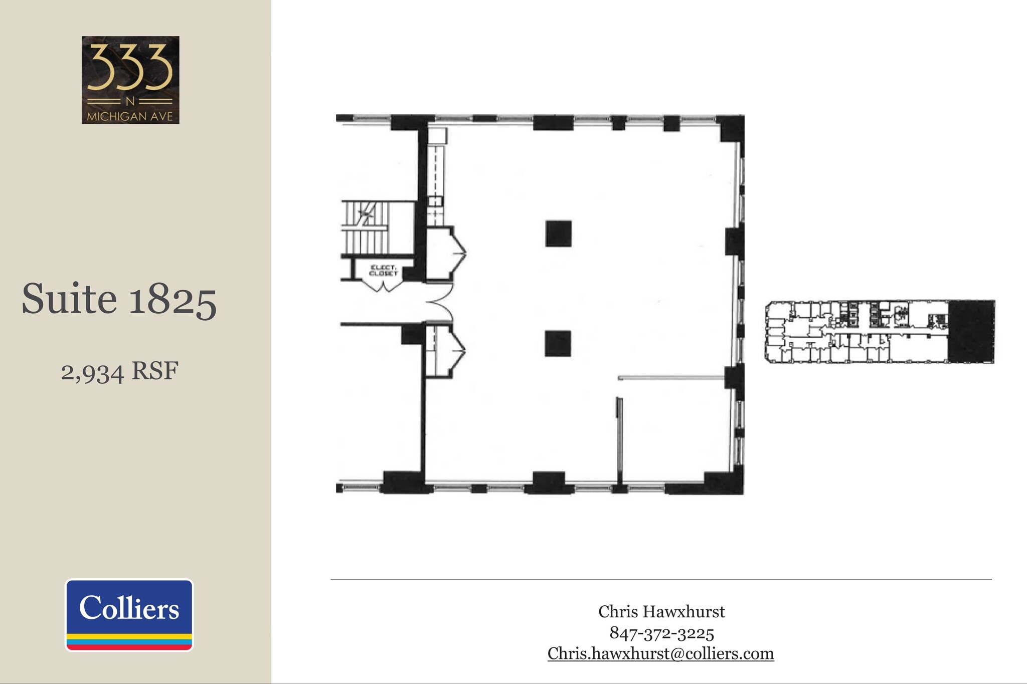 333 N Michigan Ave, Chicago, IL à louer Plan d’étage– Image 1 sur 2