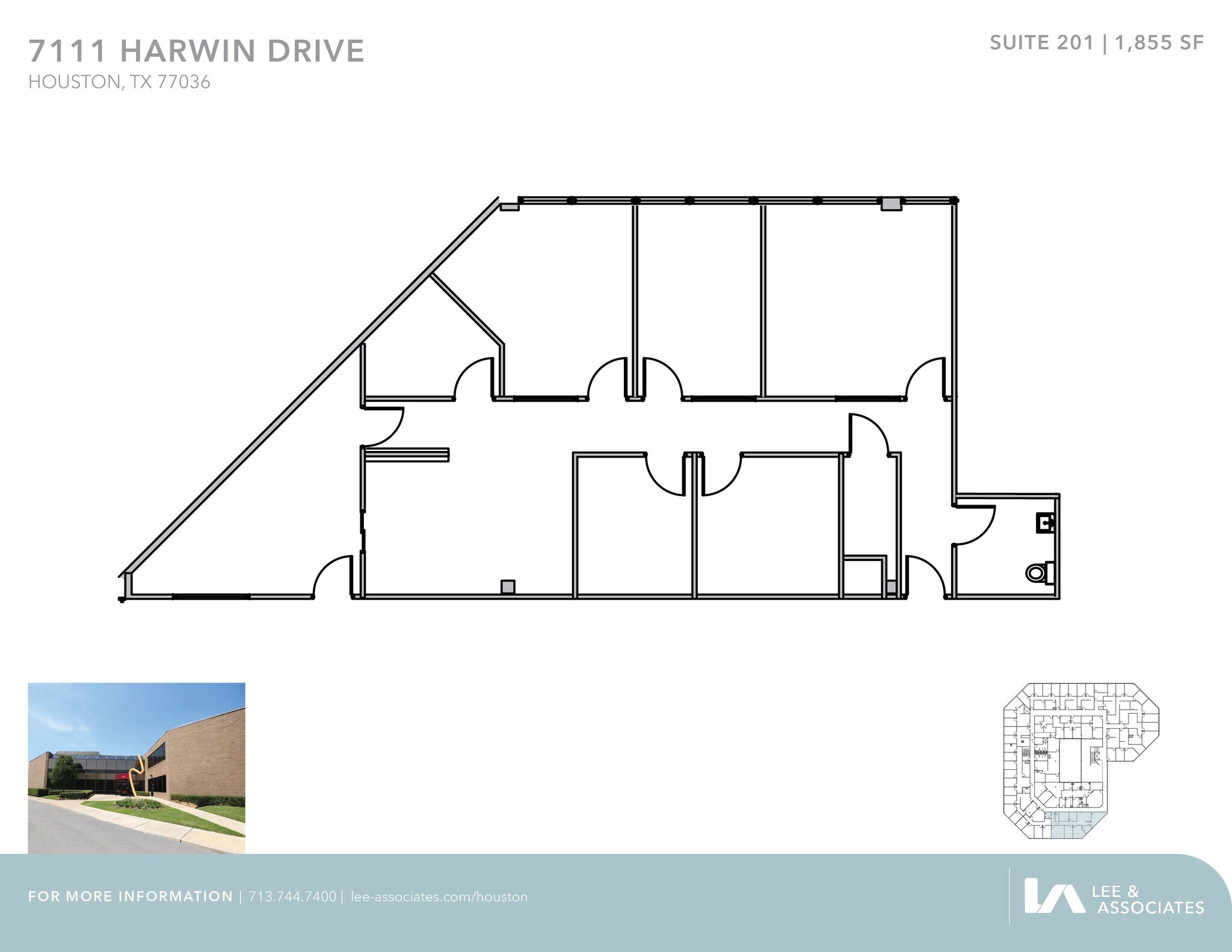 7111 Harwin Dr, Houston, TX à louer Plan d’étage– Image 1 sur 1