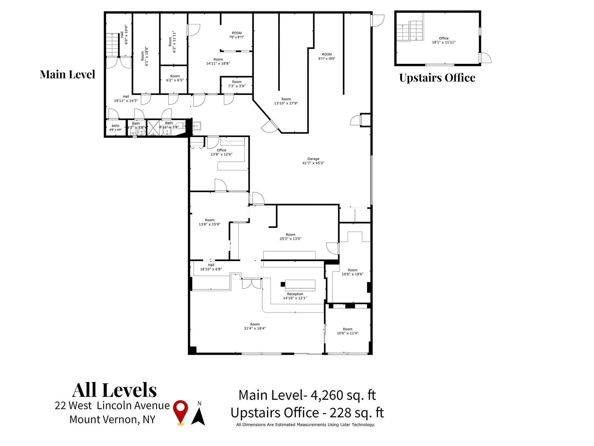 22 W Lincoln Ave, Mount Vernon, NY à louer Plan d’étage– Image 1 sur 1