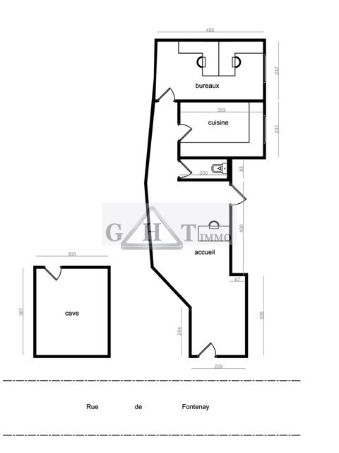 Local commercial dans Vincennes à vendre Plan d’étage– Image 1 sur 7